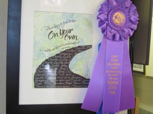 First Place Winner,  Indiana State Fair 2012