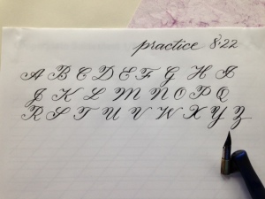 Copperplate practice 8.22